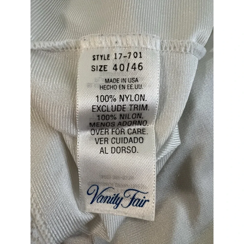 Vintage Vanity Fair Sleep‎ Top Sz 40/46 Women's White Y2K